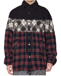 Kolor - Patchwork Shirt Jacket - Lyst