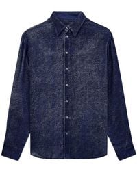 Giorgio Armani - Devore Velvet Twill Shirt - Lyst