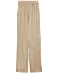 JOSEPH - Pleated Wide-Leg Satin Trousers - Lyst