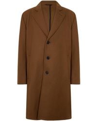 BOSS - Camel Single-Breasted Long Coat - Lyst