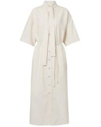 Lemaire - Tie-Neck Cotton And Silk Shirt Dress - Lyst