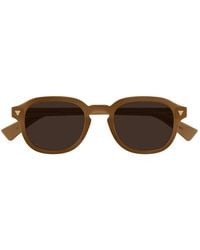 Bottega Veneta - Eyewear Oval-Frame Sunglasses - Lyst