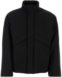 Ferragamo - Ferragamo Mock-Neck Straight Cut Blouson - Lyst