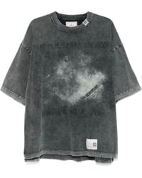 Maison Mihara Yasuhiro - Graphic-Printed Crewneck Distressed T-Shirt - Lyst