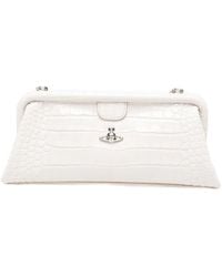 Vivienne Westwood - Orb Croc-Effect Clutch Bag - Lyst