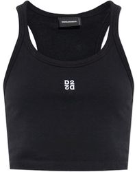 DSquared² - D2 Logo Embroidered Tank Top - Lyst