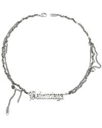 Balenciaga - Typo Destroyed Necklace - Lyst