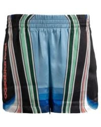 CASABLANCA - Striped Graphic Shorts - Lyst