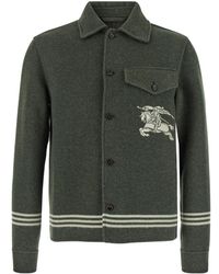 Burberry - Ekd Motif Stripe Detailed Jacket - Lyst