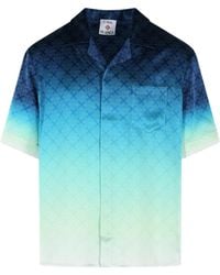 CASABLANCA - Circuit Monogram Satin Shirt - Lyst