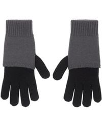 MM6 by Maison Margiela - Two-Tone Knit Gloves - Lyst
