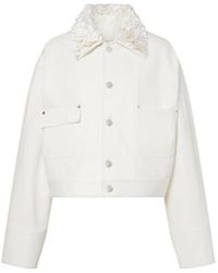 Plan C - Sequined Cotton Drill Jacket - Lyst