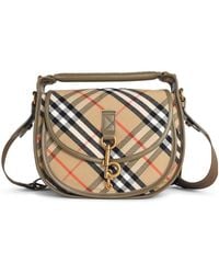 Burberry - Small B Clip Checked Tote Bag - Lyst