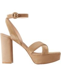 Gianvito Rossi - Sabrina Suede Sandals - Lyst
