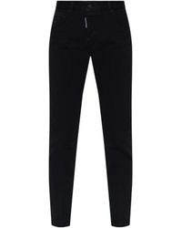 DSquared² - Logo Patch Tapered Leg Jeans - Lyst