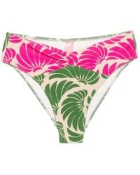 FARM Rio - High-Waist Floral-Print Bikini Bottom - Lyst