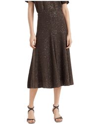 Brunello Cucinelli - High-Waisted Sequin Embellished Skirt - Lyst