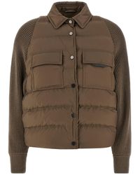 Brunello Cucinelli - Long-Sleeved Quilted Jacket - Lyst