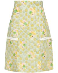 Fendi - Floral Printed Midi Skirt - Lyst