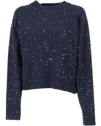 Antonelli - Sequined Long-Sleeved Sweater - Lyst