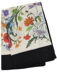 Gucci - Printed Silk Wool Shawl - Lyst