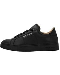 Philipp Plein - Logo-Print Nappa Leather Sneakers - Lyst