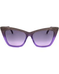 Jimmy Choo - Eyewear Lucine Cat-Eye Frame Sunglasses - Lyst