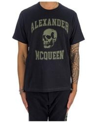 McQueen - Graphic-Printed Crewneck T-Shirt - Lyst
