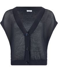 Peserico - Mesh Short Sleeve Cardigan - Lyst