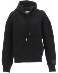 Ami Paris - Long-Sleeved Drawstring Hoodie - Lyst
