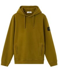 Stone Island - Regular-Fit Hooded Sweatshirt With Thumbhole Cuffs - Lyst