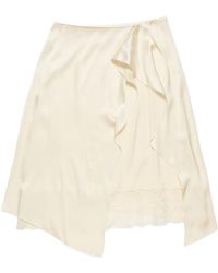 Acne Studios - Asymmetric Lace Detailed Skirt - Lyst
