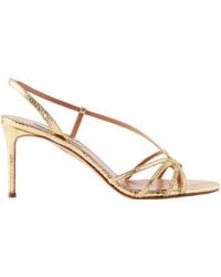 Aquazzura - Textured Thin Strap High Heel Sandals - Lyst