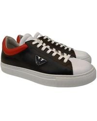 Emporio Armani - Strap-Up Casual Sneakers - Lyst