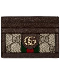 Gucci - Logo Canvas Ophidia Card Case Holder - Lyst