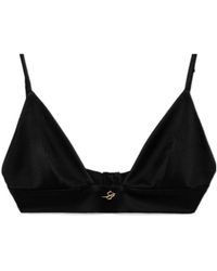 Blumarine - Logo Plaque Cropped Top - Lyst