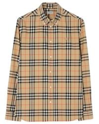 Burberry - Cotton Check Shirt - Lyst