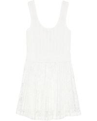 Jonathan Simkhai - Pleated Lace Mini Dress - Lyst