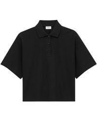 Saint Laurent - Oversized Cotton Polo Shirt - Lyst