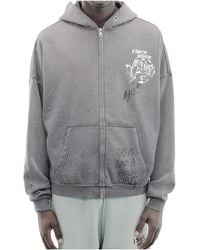 Paly Hollywood - Carrying The Message Distressed Zip Hoodie - Lyst