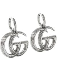 Gucci - Gg Marmont Crystal Earrings - Lyst