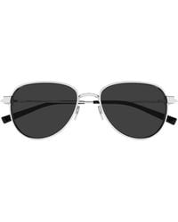 Saint Laurent - Eyewear Oval Frame Sunglasses - Lyst