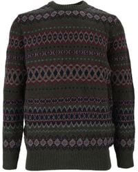 Barbour - Crew Neck Fair Isle Knit Sweater - Lyst