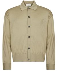 Ami Paris - Long-Sleeved Button-Up Cardigan - Lyst