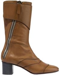Chloé - Solid Color Round-Toe Ankle Boots - Lyst
