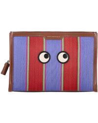 Anya Hindmarch - Striped Eye Clutch Bag - Lyst