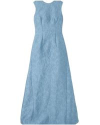 Emilia Wickstead - Open-Back Cloqué Maxi Dress - Lyst