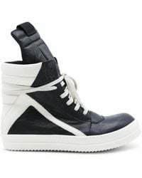 Rick Owens - Leather Geobasket High-Top Sneakers - Lyst