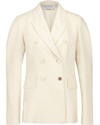 Gabriela Hearst - Double-Breasted Silk Blazer - Lyst