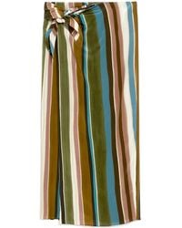 Max Mara - Patterned Crepe De Chine Pareo Skirt - Lyst